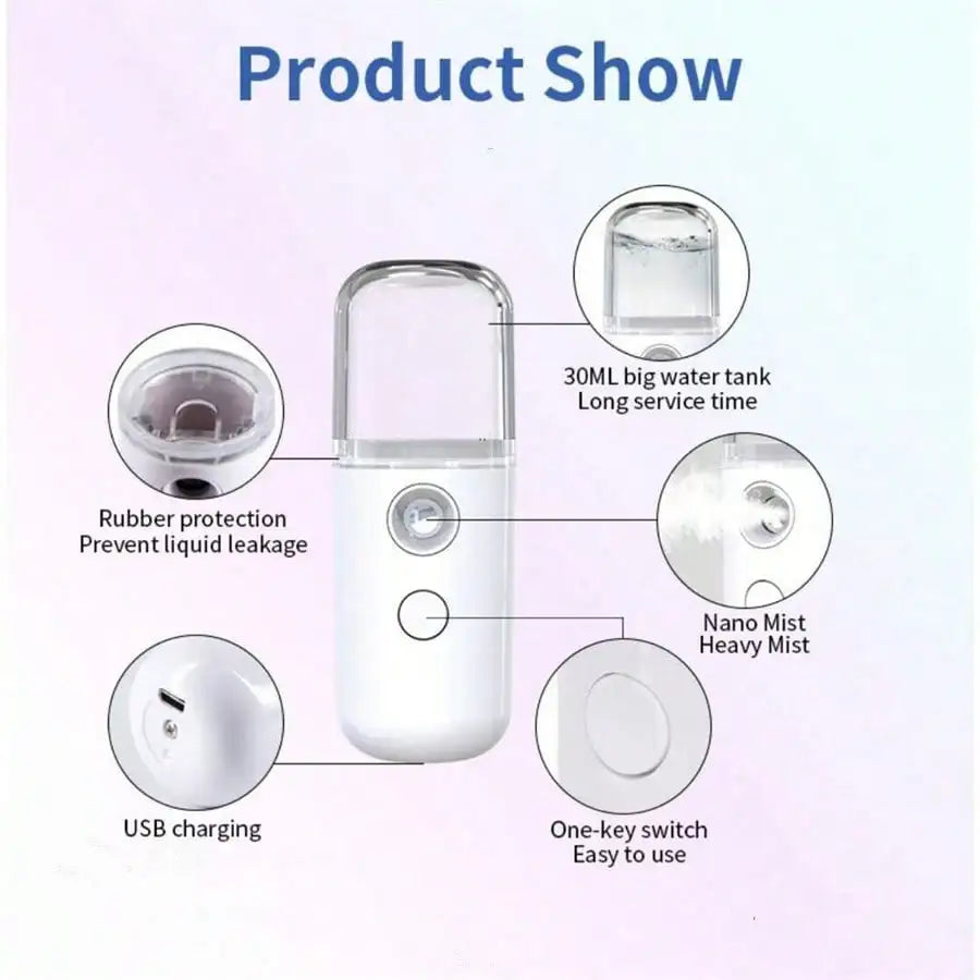 GlowMist™ – Mini Facial Steamer & Hydration Spray
