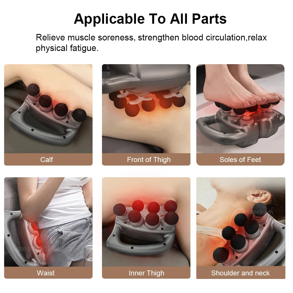 PulseRelief™ - 16-Head High-Intensity Muscle Massage Gun