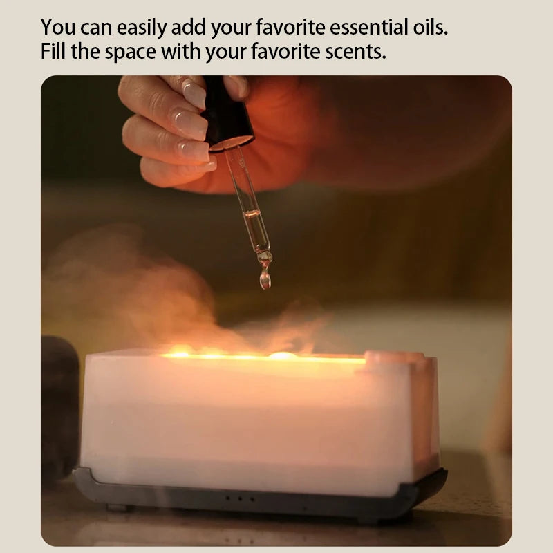 Title: FlameMist™ - Mini LED Aromatherapy Humidifier & Diffuser
