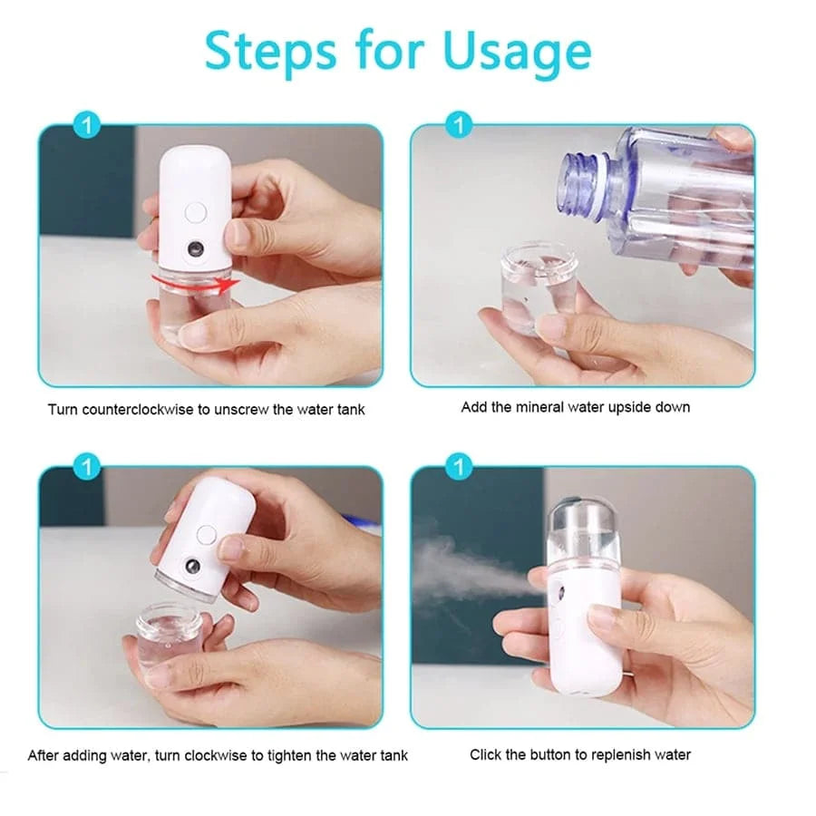 GlowMist™ – Mini Facial Steamer & Hydration Spray