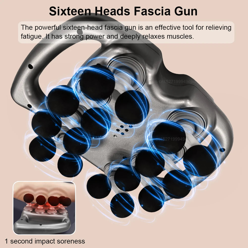 PulseRelief™ - 16-Head High-Intensity Muscle Massage Gun