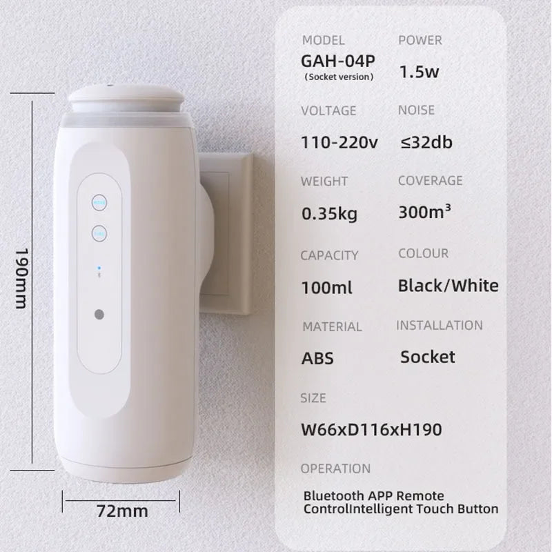 AromaSync™ - Smart Bluetooth Wall Plug Essential Oil Diffuser