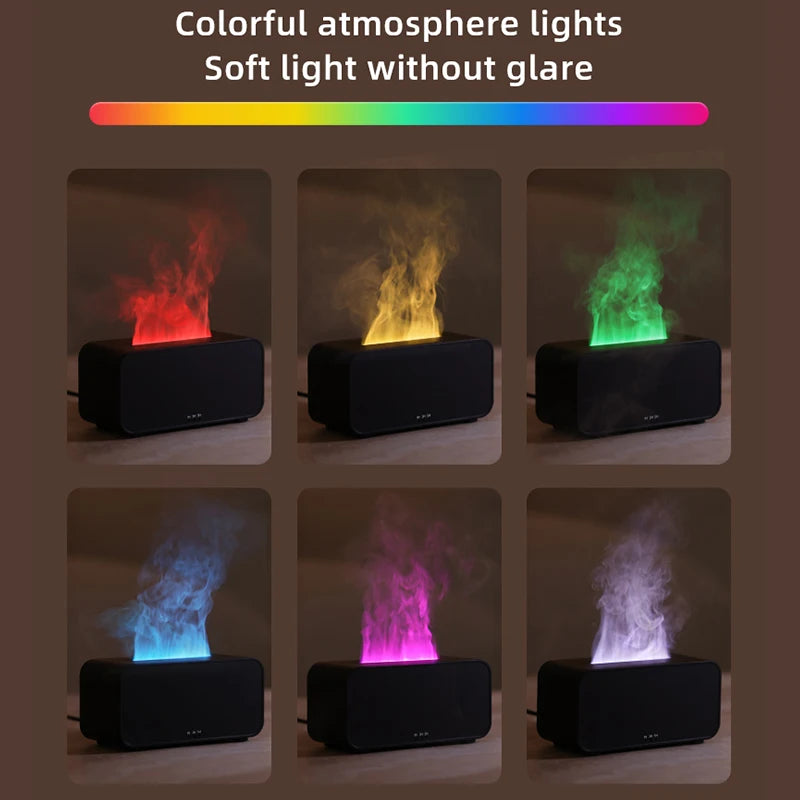 Title: FlameMist™ - Mini LED Aromatherapy Humidifier & Diffuser