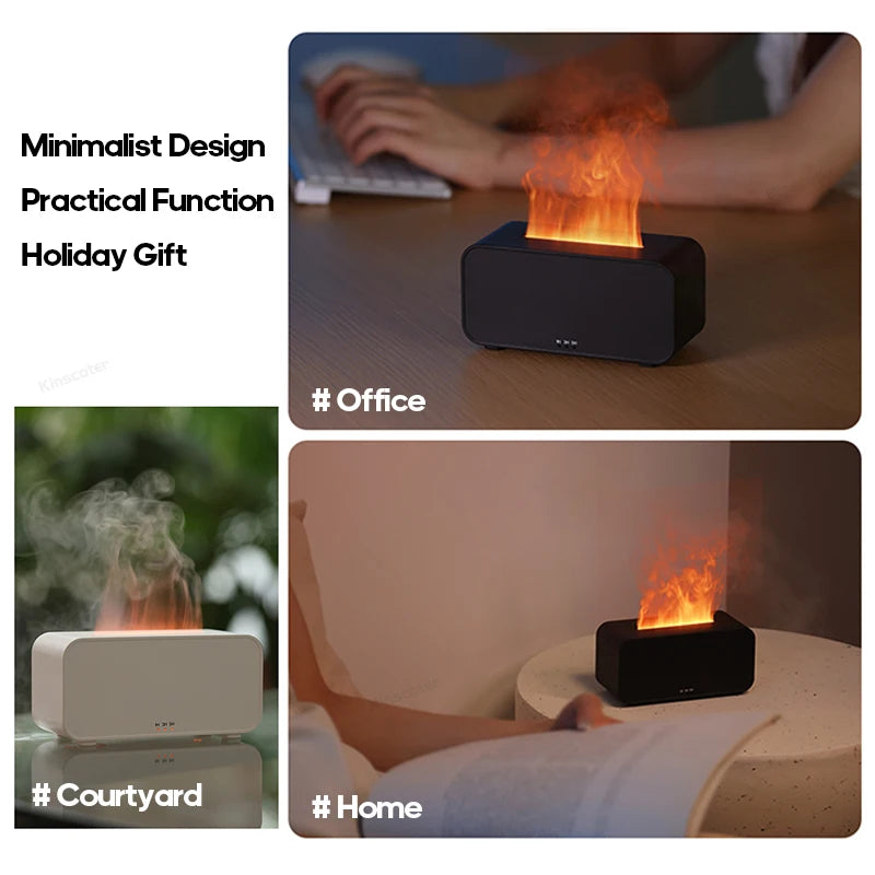 Title: FlameMist™ - Mini LED Aromatherapy Humidifier & Diffuser