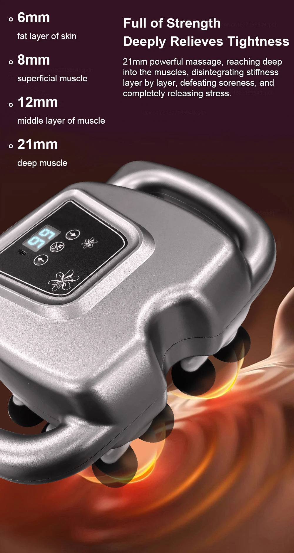 PulseRelief™ - 16-Head High-Intensity Muscle Massage Gun