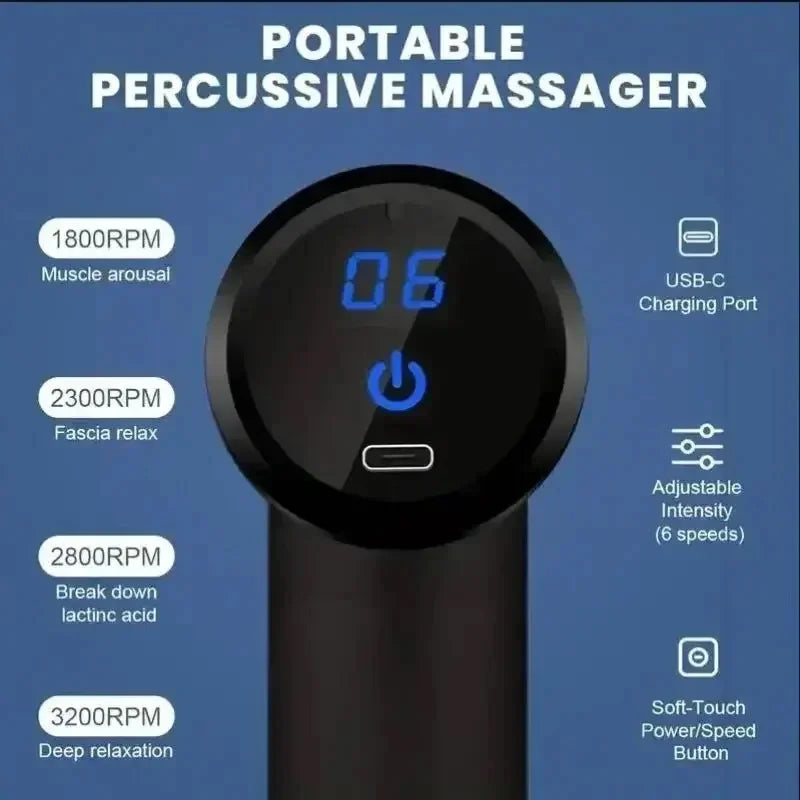 PulseRelief™ – Compact Deep Tissue Massage Gun