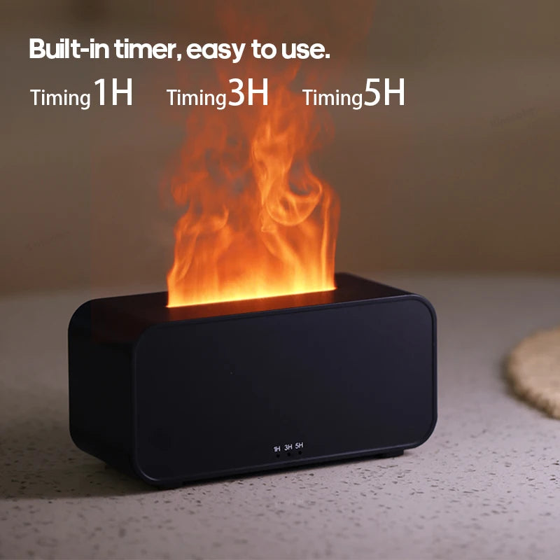 Title: FlameMist™ - Mini LED Aromatherapy Humidifier & Diffuser