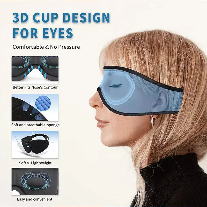 SleepTune™ – Bluetooth 3D Eye Mask with Wireless Headphones